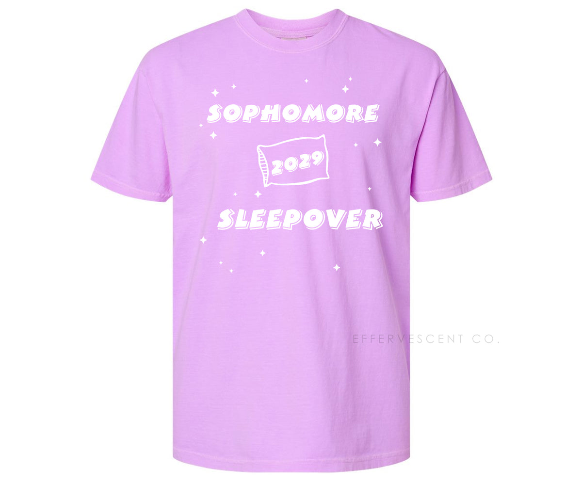 Sophomore Sleepover 2029 | Front Only + Upgraded Shirt